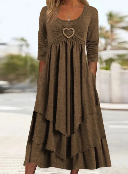 NANCY – STRETCHY LAYERED MIDI DRESS