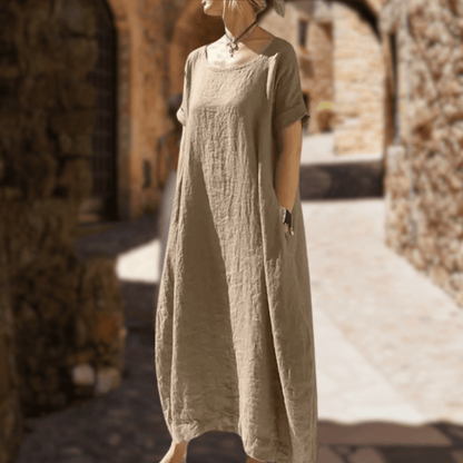 EVELYN – COTTON-LINEN BLEND DRESS