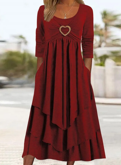 NANCY – STRETCHY LAYERED MIDI DRESS