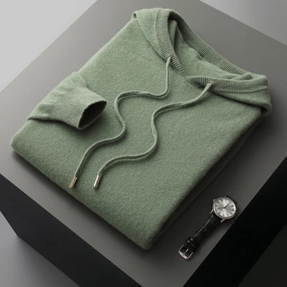 Sweat à capuche en laine mérinos Monaco