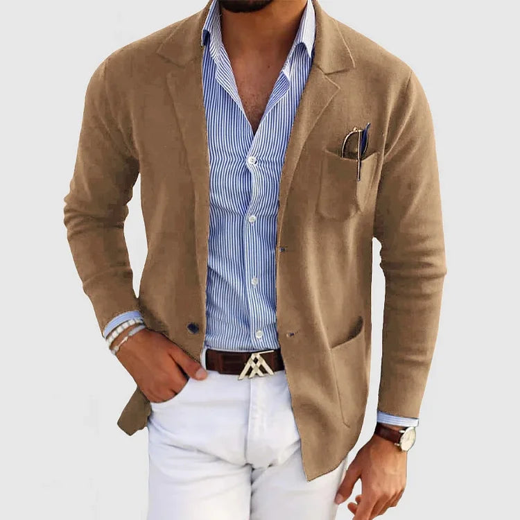 LEANDRO – BLAZER HOMME HAUTE QUALITÉ, COUPE AJUSTÉE