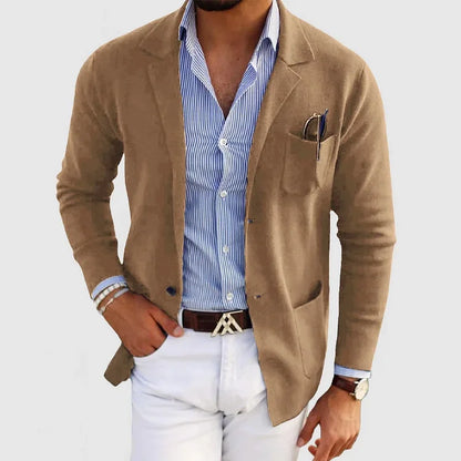 LEANDRO – BLAZER HOMME HAUTE QUALITÉ, COUPE AJUSTÉE
