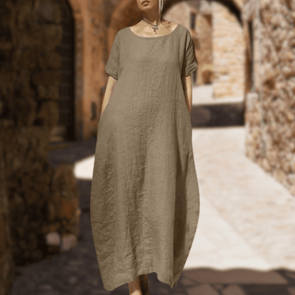 EVELYN – COTTON-LINEN BLEND DRESS