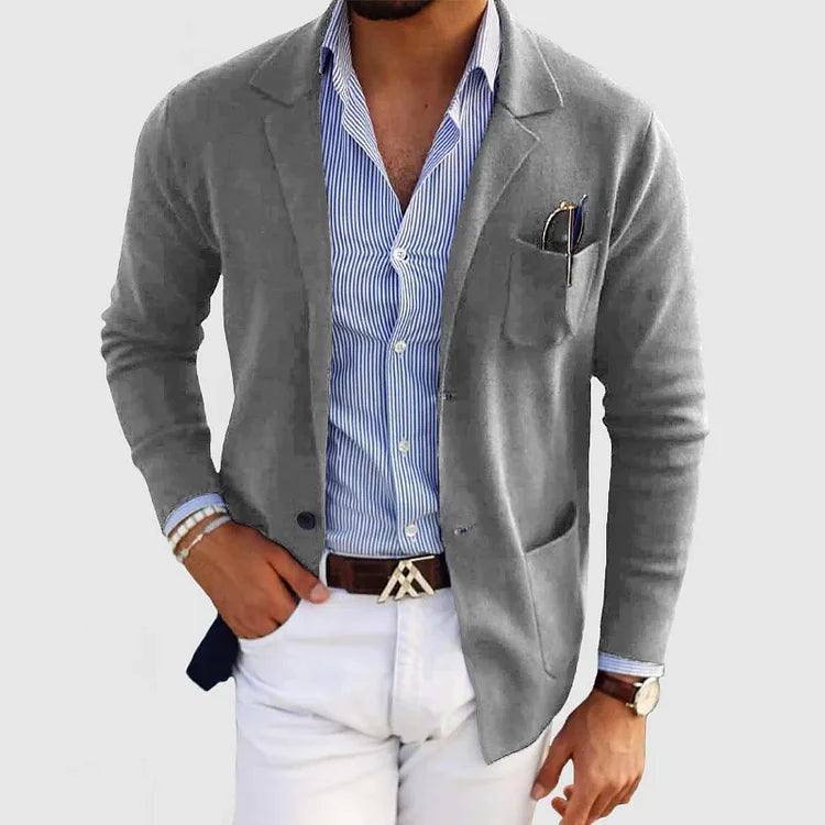 LEANDRO – BLAZER HOMME HAUTE QUALITÉ, COUPE AJUSTÉE