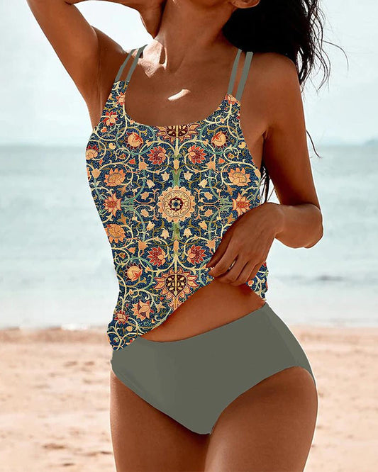 MAISIE - PRINTED SWIMWEAR TANKINI SET