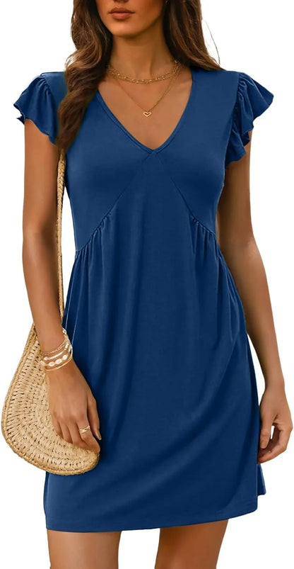 MARGOT - RUFFLED SLEEVE MINI DRESS