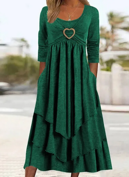 NANCY – STRETCHY LAYERED MIDI DRESS