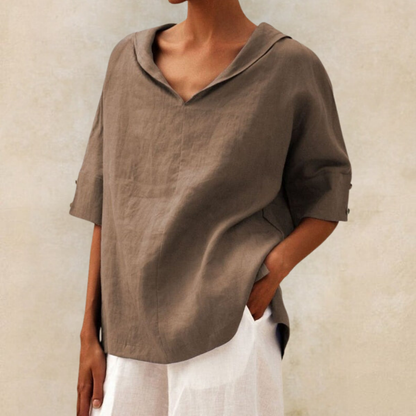 LOUISE – RELAXED OVERSIZED COLLAR SHIRT