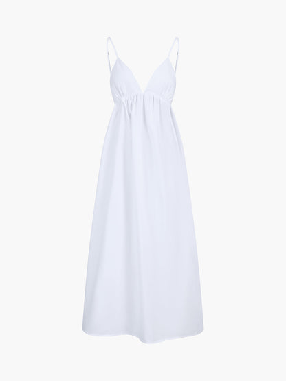 Robe longue dos nu style cowgirl côtière 