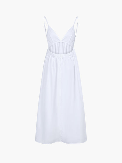 Robe longue dos nu style cowgirl côtière 