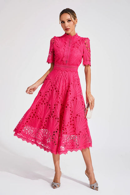 Lisandia Midikleid mit Cut-Outs