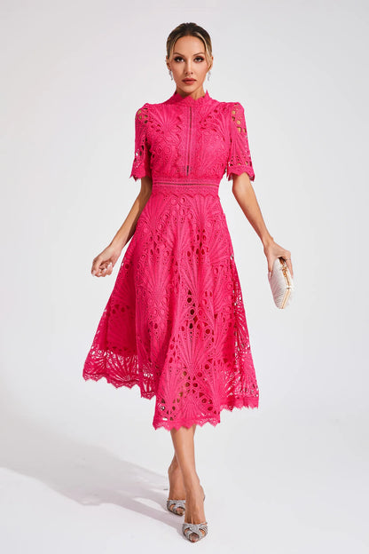 Lisandia Midikleid mit Cut-Outs