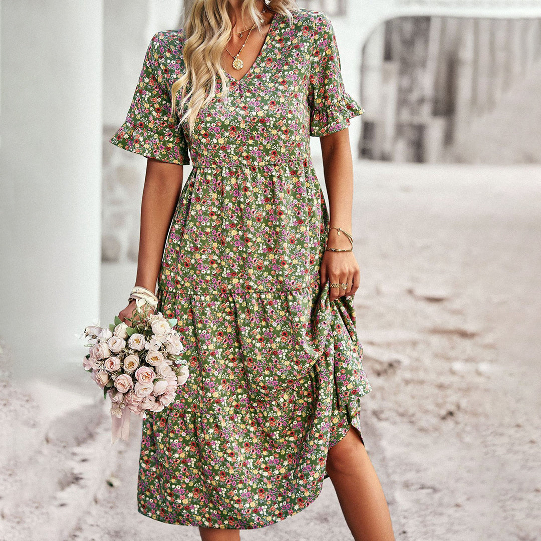 ALINA – FLORAL MIDI DRESS