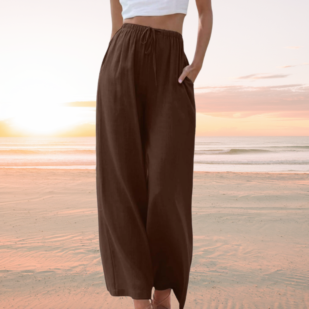 LIANA – COTTON-LINEN SUMMER TROUSERS