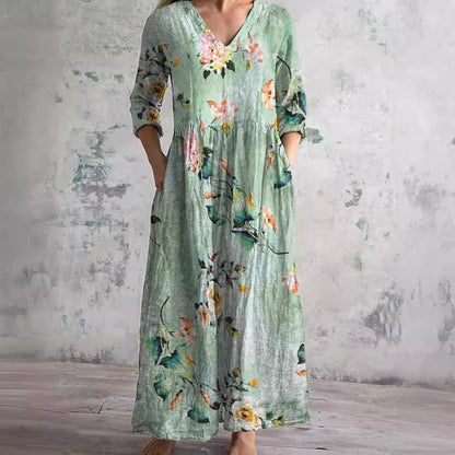 CLARISSE - FLORAL PRINT MAXI DRESS