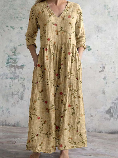 CLARISSE - FLORAL PRINT MAXI DRESS
