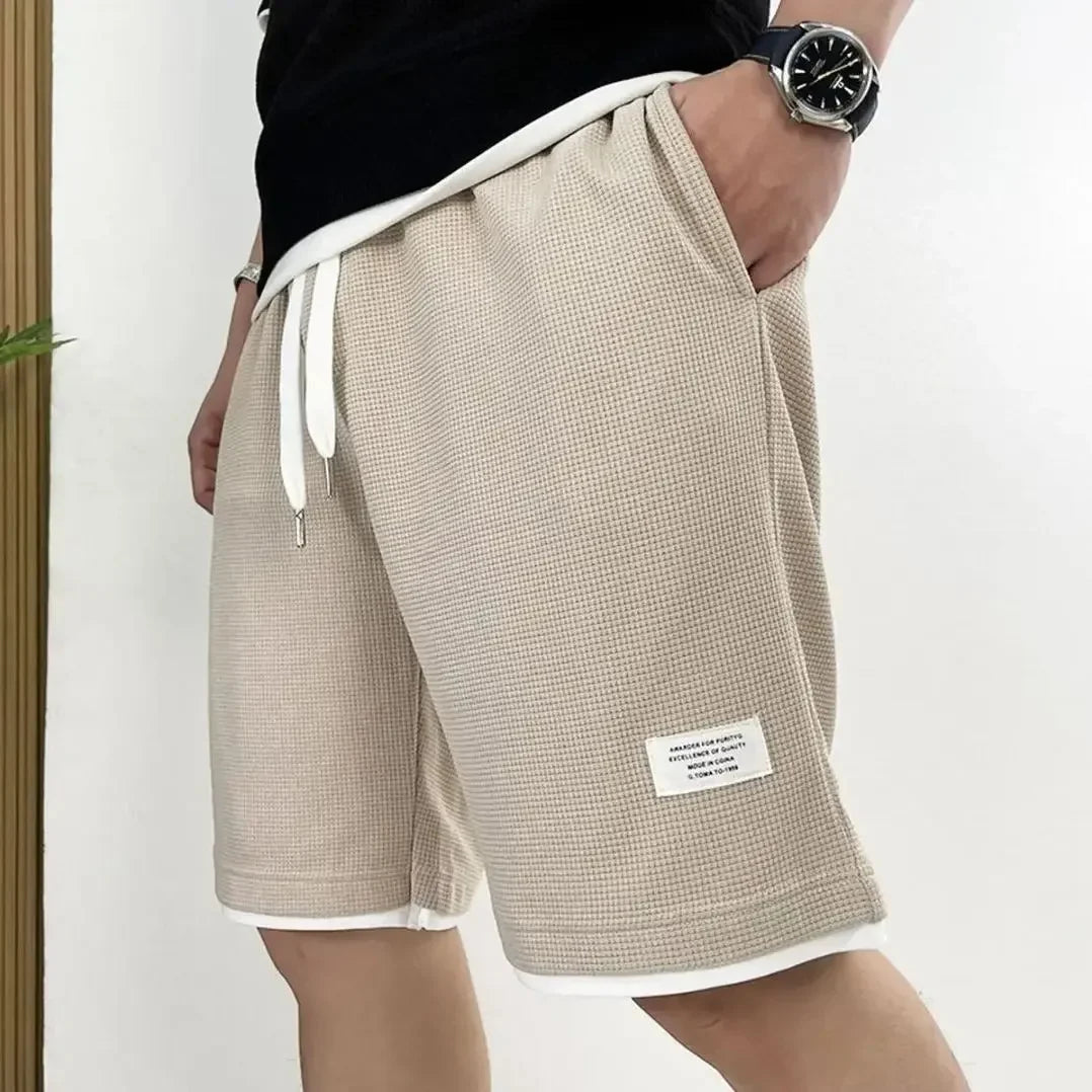 Short de détente en tricot gaufré