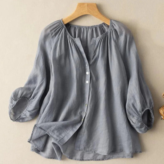 ALENA LINEN BLOUSE