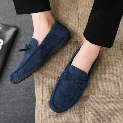 Wildleder-Loafer mit Schleife