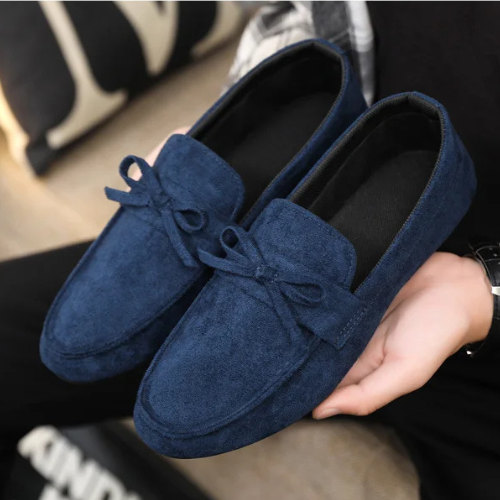 Wildleder-Loafer mit Schleife