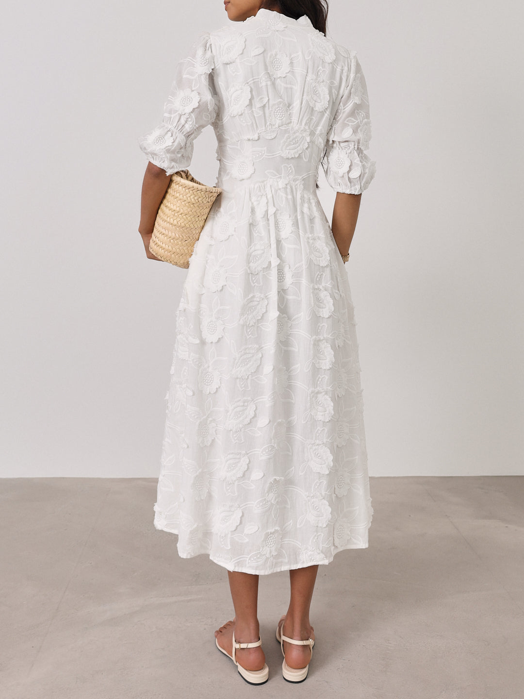 SIERRA EMBROIDED COTTON SUMMER DRESS