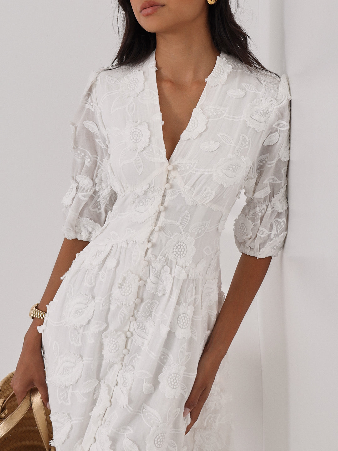 SIERRA EMBROIDED COTTON SUMMER DRESS