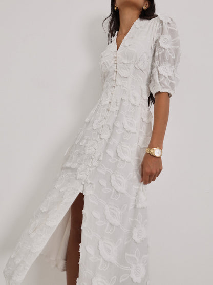 SIERRA EMBROIDED COTTON SUMMER DRESS