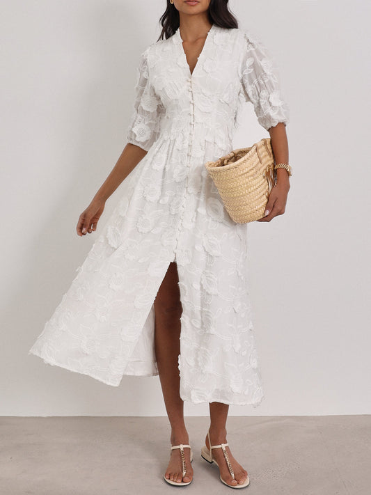 SIERRA EMBROIDED COTTON SUMMER DRESS