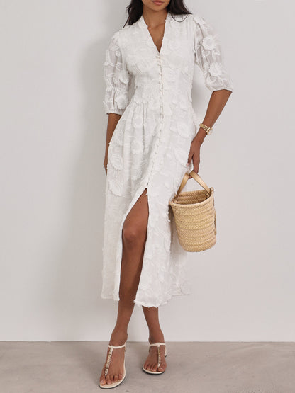 SIERRA EMBROIDED COTTON SUMMER DRESS