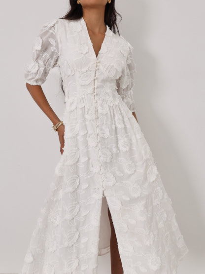SIERRA EMBROIDED COTTON SUMMER DRESS