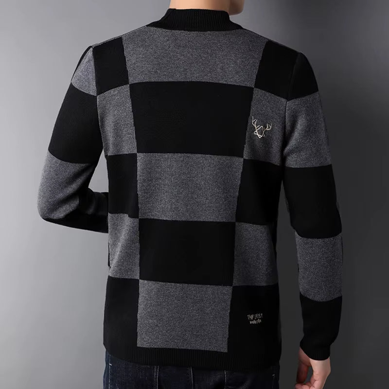 Beaumont Karierte Strickjacke