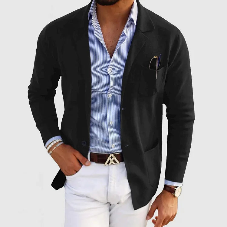 LEANDRO – BLAZER HOMME HAUTE QUALITÉ, COUPE AJUSTÉE