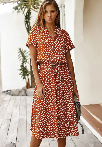 ALINE – FLOWY PRINTED DRESS