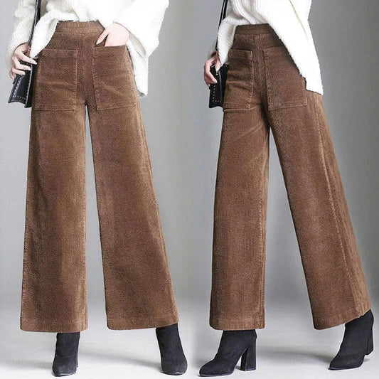 Corduroy Couture High-Waisted Trousers