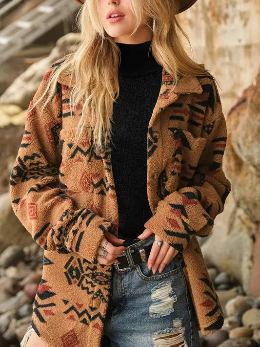 Manteau polaire à capuche Navajo