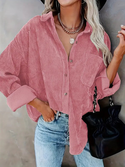 Chemise boutonnée en velours côtelé Holloway