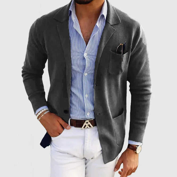 LEANDRO – BLAZER HOMME HAUTE QUALITÉ, COUPE AJUSTÉE