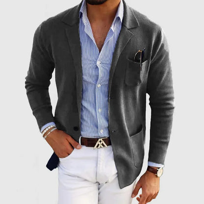 LEANDRO – BLAZER HOMME HAUTE QUALITÉ, COUPE AJUSTÉE