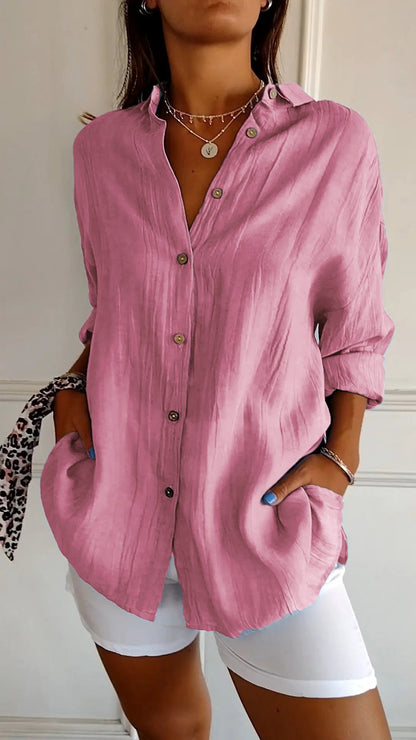 EMILIA – PLEATED BLOUSE WITH A MODERN TOUCH