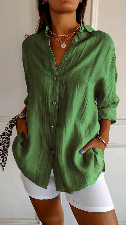 EMILIA – PLEATED BLOUSE WITH A MODERN TOUCH