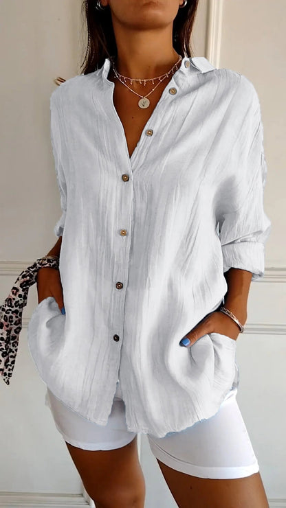 EMILIA – PLEATED BLOUSE WITH A MODERN TOUCH