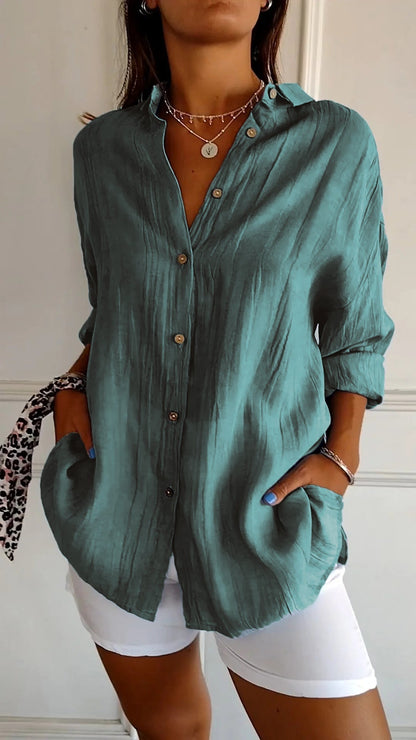 EMILIA – PLEATED BLOUSE WITH A MODERN TOUCH