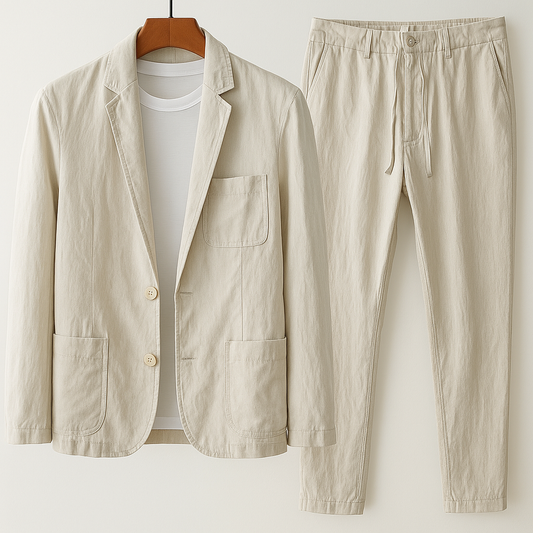 Ensemble sur mesure en lin Mario