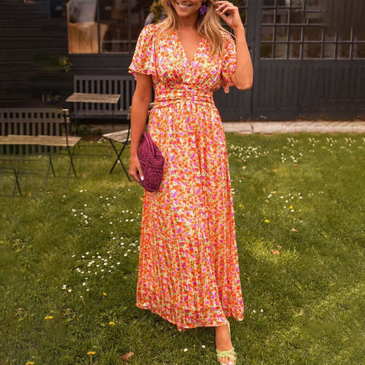 Elsie – Klassisches Kleid mit V-Ausschnitt